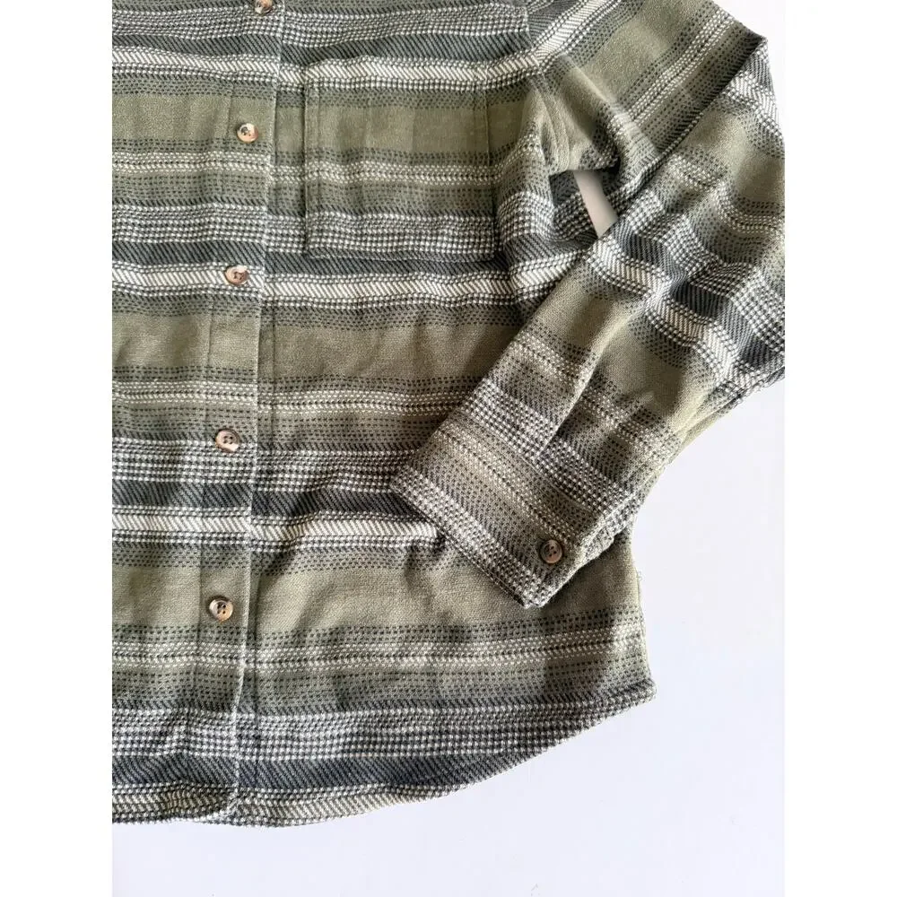 Old Navy Boys' Green Striped Jacquard Knit Shirt Top